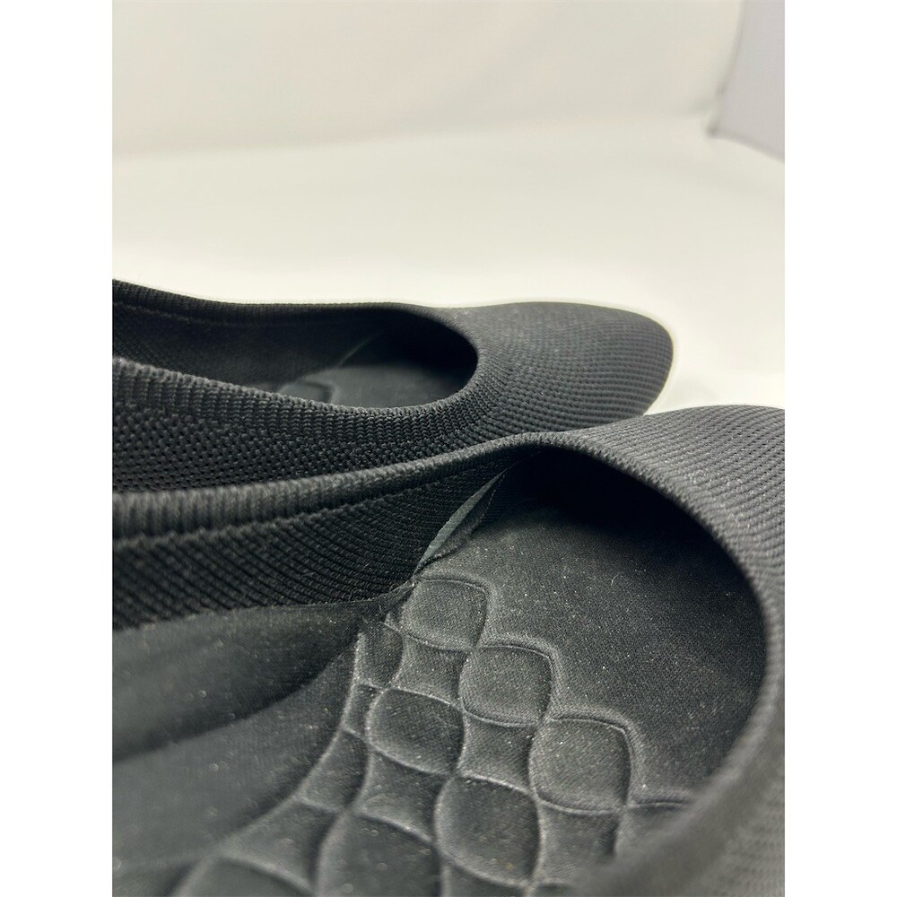 VIVAIA Womens Pumps Black Knit Pointed Toe Chunky Block Heel Slip-On Size 39 - Picture 12 of 13